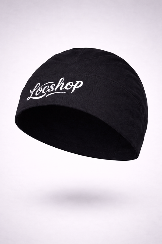 Black Satin Skull Cap For Locs, Braids, Twists & Natural Hair