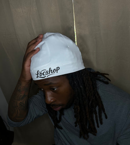Premium White Satin Lined Skull Cap 100% Satin Interior For Locs, Twists & Braids