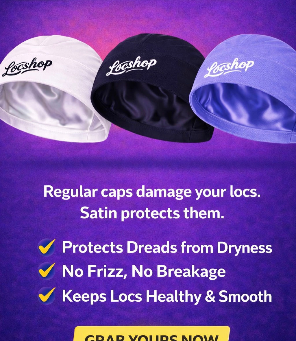 Moisture-Locking Satin Skull Caps (3-Pack) Ideal for Locs, Waves & Natural Hair