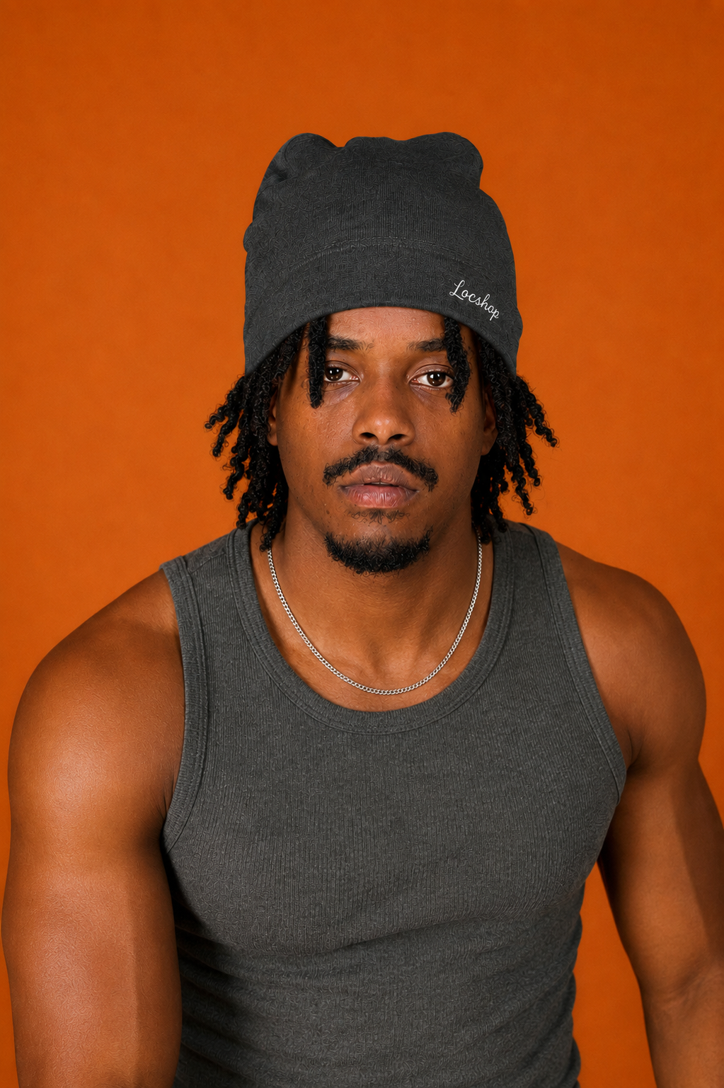 Steel Gray Satin Skull Cap