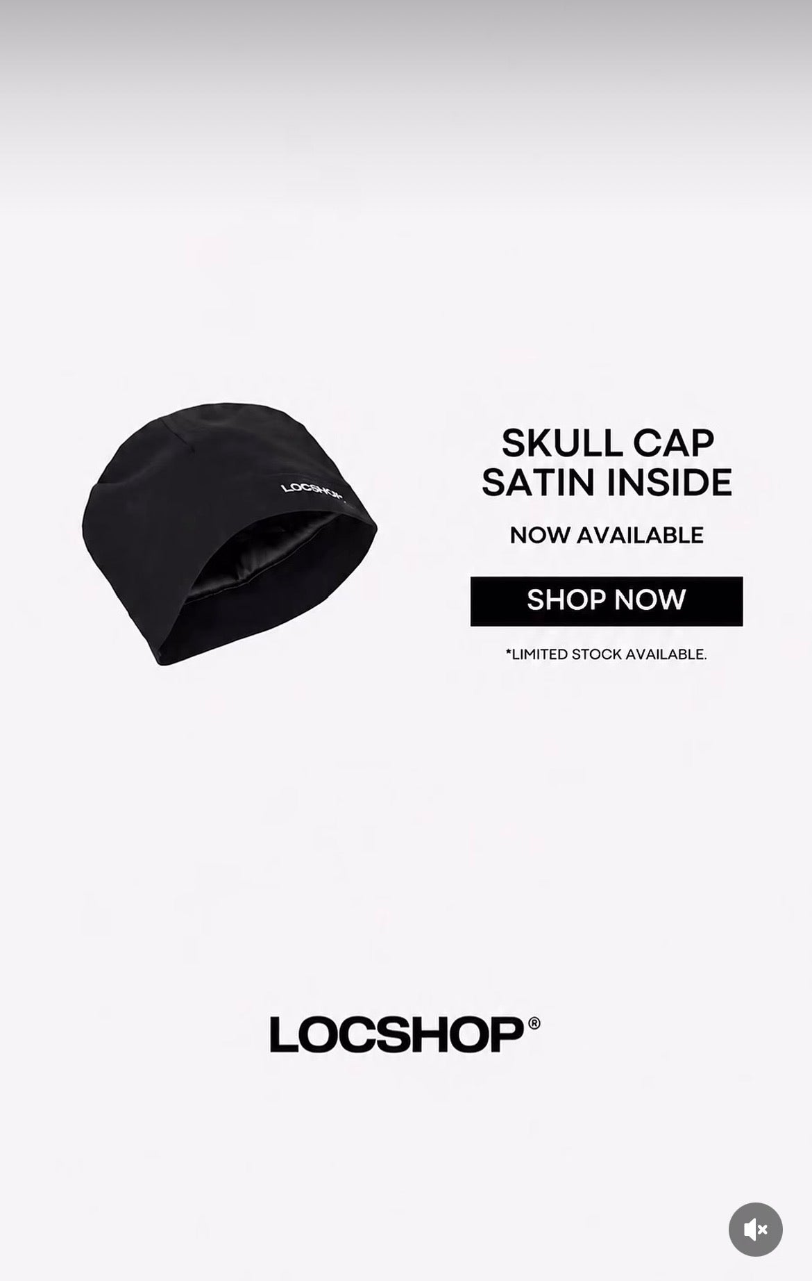 Black Satin Skull Cap For Locs, Braids, Twists & Natural Hair