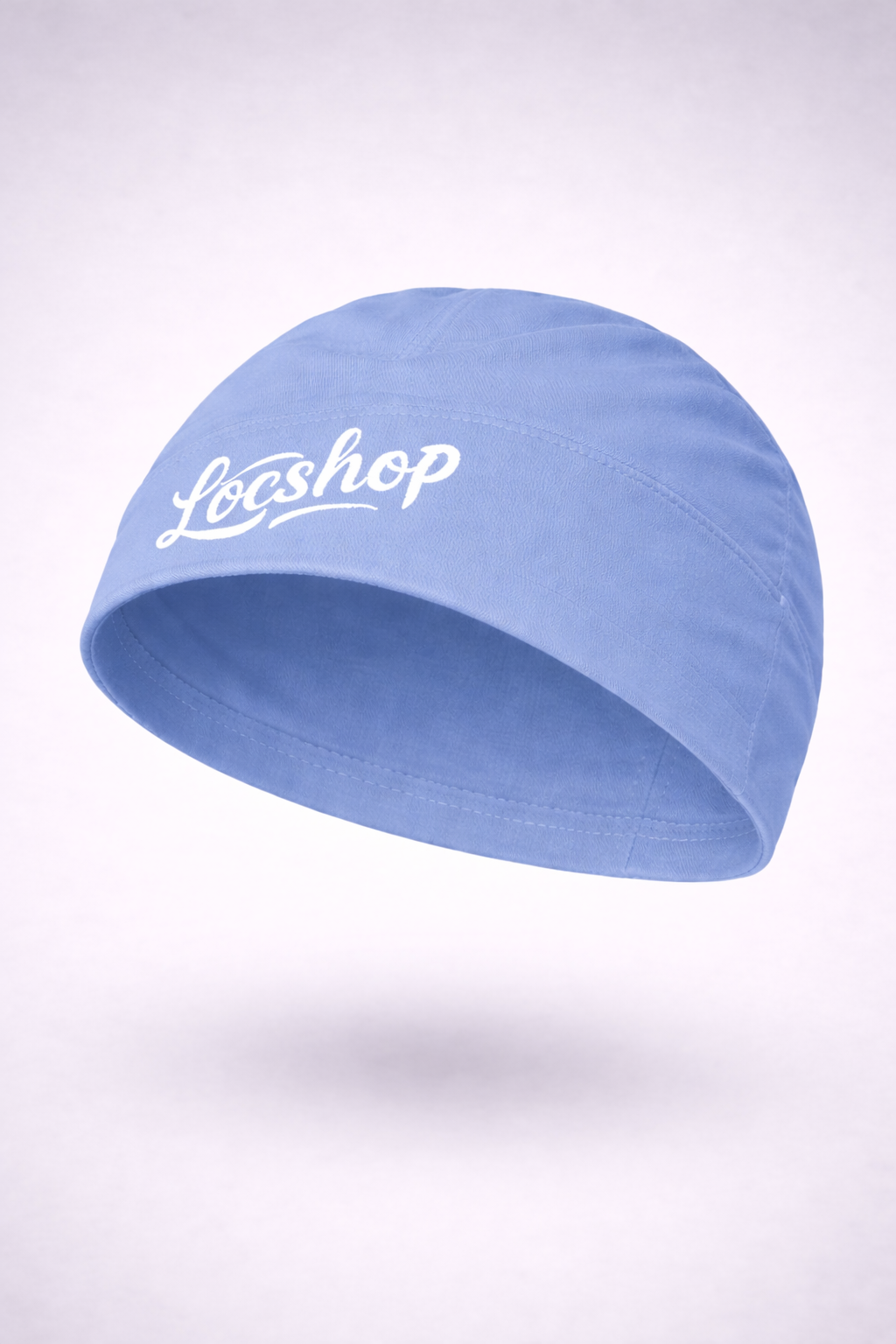 Sky Blue Satin-Lined Skull Cap For Locs, Braids & Natural Hair