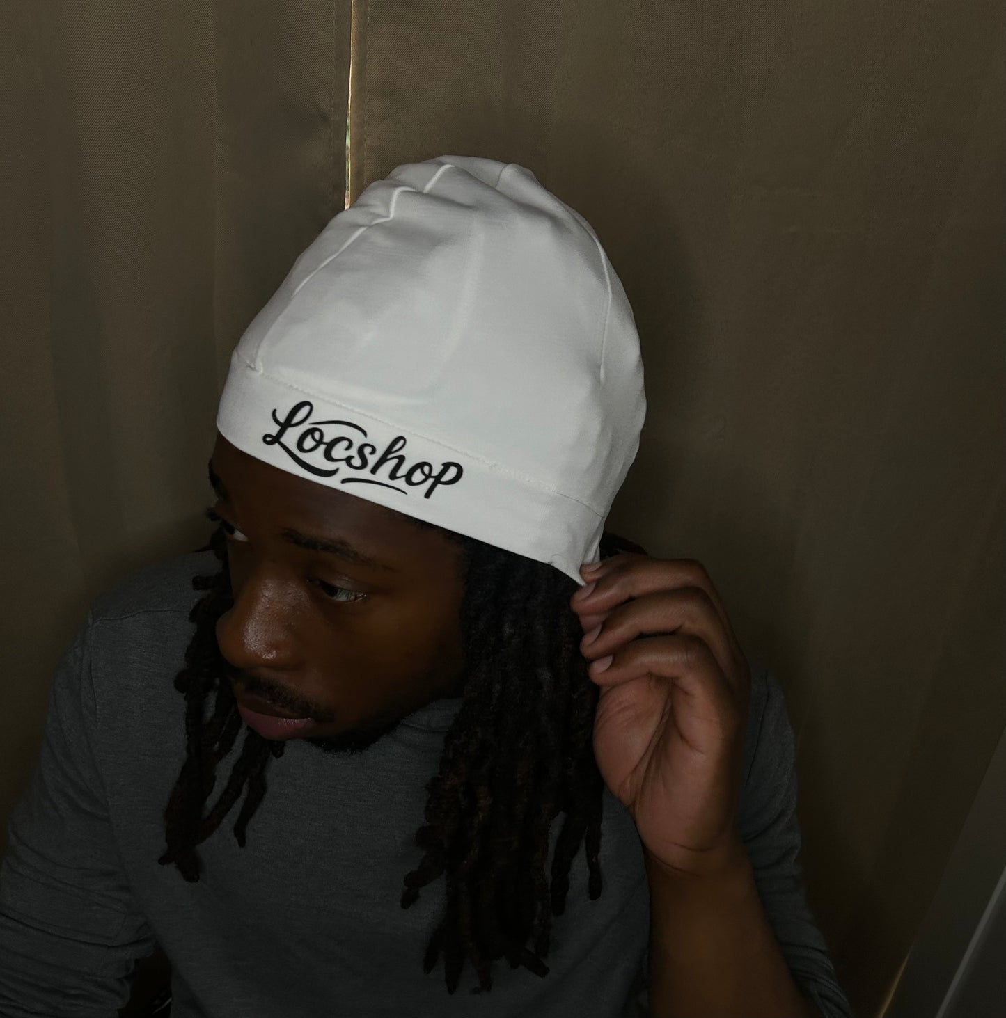 Premium White Satin Lined Skull Cap 100% Satin Interior For Locs, Twists & Braids