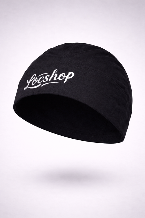 Black Satin Skull Cap For Locs, Braids, Twists & Natural Hair